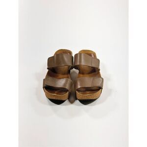 Lola Sabbia Eric Michael cork platform leather strappy sandal 38